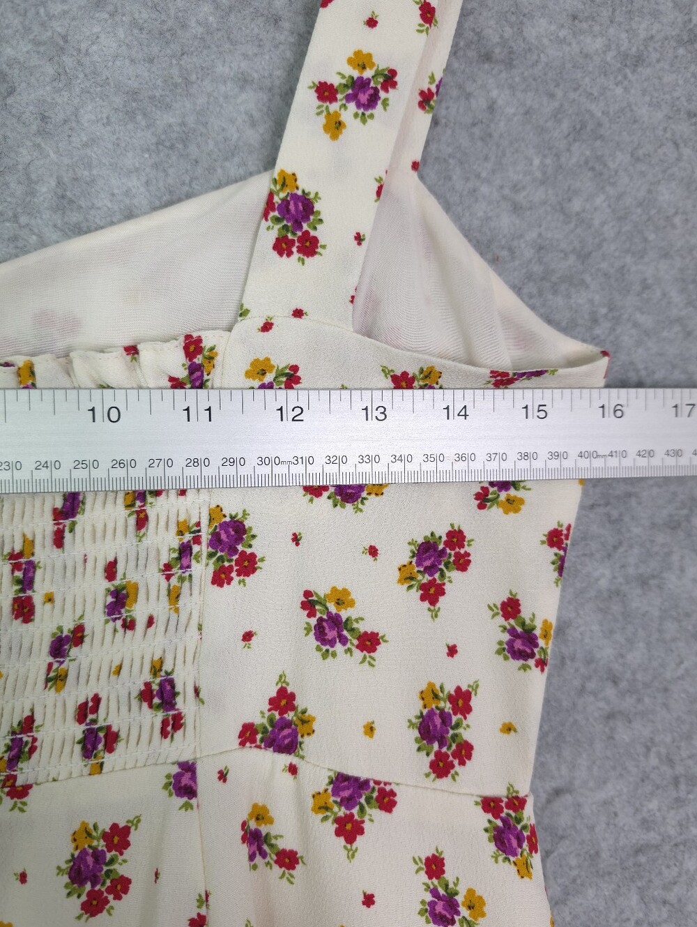 Sézane Salie Robe Mini Dress In Cream Mindy Floral Print Sweetheart Neck Sz 6 - Picture 8 of 10
